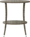 vidaXL - Tuinstoelen - 2 - st - verstelbaar - met - tafel - poly - rattan - grijs