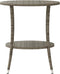 vidaXL - Tuinstoelen - 2 - st - verstelbaar - met - tafel - poly - rattan - grijs