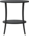 vidaXL - Tuinstoelen - 2 - st - verstelbaar - met - tafel - poly - rattan - zwart