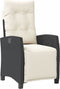 vidaXL - Tuinstoelen - 2 - st - verstelbaar - met - voetensteun - poly - rattan - zwart
