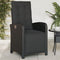 vidaXL - Tuinstoelen - 2 - st - verstelbaar - met - voetensteun - poly - rattan - zwart