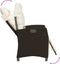 vidaXL - Tuinstoelen - 2 - st - verstelbaar - met - voetensteun - poly - rattan - bruin
