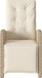 vidaXL - Tuinstoelen - 2 - st - verstelbaar - met - voetensteun - poly - rattan - beige