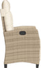 vidaXL - Tuinstoelen - 2 - st - verstelbaar - met - voetensteun - poly - rattan - beige