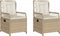 vidaXL - Tuinstoelen - 2 - st - verstelbaar - poly - rattan - beige