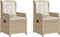 vidaXL - Tuinstoelen - 2 - st - verstelbaar - poly - rattan - beige