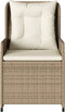vidaXL - Tuinstoelen - 2 - st - verstelbaar - poly - rattan - beige