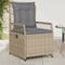 vidaXL - Tuinstoelen - 2 - st - verstelbaar - poly - rattan - beige