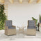 vidaXL - Tuinstoelen - 2 - st - verstelbaar - poly - rattan - beige