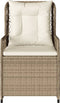 vidaXL - Tuinstoelen - 2 - st - verstelbaar - poly - rattan - beige