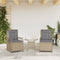 vidaXL - Tuinstoelen - 2 - st - verstelbaar - poly - rattan - beige