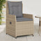 vidaXL - Tuinstoelen - 2 - st - verstelbaar - poly - rattan - beige