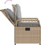 vidaXL - Tuinstoelen - 2 - st - verstelbaar - poly - rattan - beige