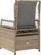 vidaXL - Tuinstoelen - 2 - st - verstelbaar - poly - rattan - beige