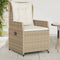 vidaXL - Tuinstoelen - 2 - st - verstelbaar - poly - rattan - beige