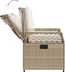 vidaXL - Tuinstoelen - 2 - st - verstelbaar - poly - rattan - beige