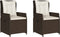 vidaXL - Tuinstoelen - 2 - st - verstelbaar - poly - rattan - bruin