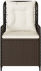 vidaXL - Tuinstoelen - 2 - st - verstelbaar - poly - rattan - bruin