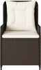 vidaXL - Tuinstoelen - 2 - st - verstelbaar - poly - rattan - bruin