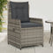 vidaXL - Tuinstoelen - 2 - st - verstelbaar - poly - rattan - grijs