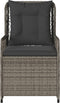 vidaXL - Tuinstoelen - 2 - st - verstelbaar - poly - rattan - grijs