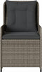 vidaXL - Tuinstoelen - 2 - st - verstelbaar - poly - rattan - grijs