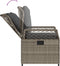 vidaXL - Tuinstoelen - 2 - st - verstelbaar - poly - rattan - grijs