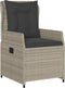 vidaXL - Tuinstoelen - 2 - st - verstelbaar - poly - rattan - lichtgrijs