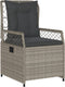 vidaXL - Tuinstoelen - 2 - st - verstelbaar - poly - rattan - lichtgrijs