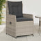 vidaXL - Tuinstoelen - 2 - st - verstelbaar - poly - rattan - lichtgrijs