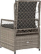 vidaXL - Tuinstoelen - 2 - st - verstelbaar - poly - rattan - lichtgrijs