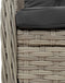 vidaXL - Tuinstoelen - 2 - st - verstelbaar - poly - rattan - lichtgrijs