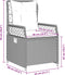 vidaXL - Tuinstoelen - 2 - st - verstelbaar - poly - rattan - lichtgrijs