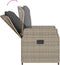 vidaXL - Tuinstoelen - 2 - st - verstelbaar - poly - rattan - lichtgrijs