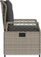 vidaXL - Tuinstoelen - 2 - st - verstelbaar - poly - rattan - lichtgrijs