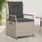 vidaXL - Tuinstoelen - 2 - st - verstelbaar - poly - rattan - lichtgrijs