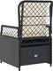 vidaXL - Tuinstoelen - 2 - st - verstelbaar - poly - rattan - zwart