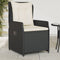 vidaXL - Tuinstoelen - 2 - st - verstelbaar - poly - rattan - zwart