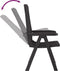 vidaXL - Tuinstoelen - 2 - st - verstelbaar - PP - antracietkleurig