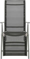 vidaXL - Tuinstoelen - 2 - st - verstelbaar - textileen - aluminium - zilverkleurig