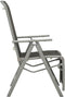 vidaXL - Tuinstoelen - 2 - st - verstelbaar - textileen - aluminium - zilverkleurig