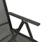 vidaXL - Tuinstoelen - 2 - st - verstelbaar - textileen - aluminium - zwart