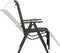 vidaXL - Tuinstoelen - 2 - st - verstelbaar - textileen - aluminium - zwart
