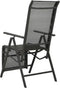 vidaXL - Tuinstoelen - 2 - st - verstelbaar - textileen - aluminium - zwart
