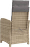 vidaXL - Tuinstoelen - 2 - st - verstelbaar - voetensteun - poly - rattan - beige - mix