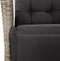 vidaXL - Tuinstoelen - 2 - st - verstelbaar - voetensteun - poly - rattan - lichtgrijs