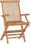 vidaXL - Tuinstoelen - 3 - st - inklapbaar - massief - teakhout