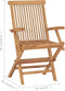 vidaXL - Tuinstoelen - 3 - st - inklapbaar - massief - teakhout
