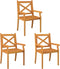 vidaXL - Tuinstoelen - 3 - st - massief - acaciahout