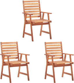 vidaXL - Tuinstoelen - 3 - st - massief - acaciahout